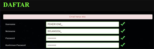 Contoh form pendaftaran